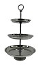 Etagere 3 laags nikkel 45 cm